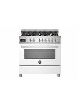 Bertazzoni Professional 90cm Range Cooker Single Oven Dual Fuel White PRO96L1EBIT
