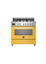Bertazzoni Professional 90cm Range Cooker Single Oven Dual Fuel Yellow PRO96L1EGIT