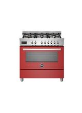 Bertazzoni Professional 90cm Range Cooker Single Oven Dual Fuel Red PRO96L1EROT