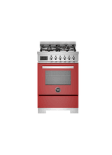 BERTAZZONI PRO64L1EROT2 Professional 60cm Single Oven Dual Fuel Red