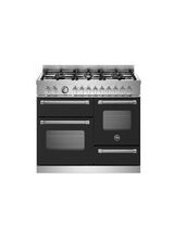Bertazzoni Master 100cm Range Cooker XG Oven Dual Fuel Matt Black MAS106L3ENEC