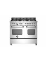 Bertazzoni Master 100cm Range Cooker Twin Oven Dual Fuel Stainless Steel MAS106L2EXC