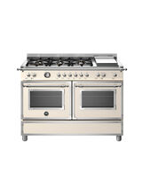 Bertazzoni HER126G2EAVT Heritage 120cm Range Cooker Twin Oven Dual Fuel Ivory