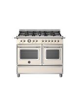 Bertazzoni Heritage 100cm Range Cooker Twin Oven Dual Fuel Ivory HER106L2EAVT