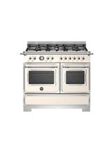 Bertazzoni Heritage 100cm Range Cooker Twin Oven Dual Fuel Ivory HER106L2EAVT2