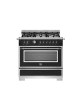 Bertazzoni Heritage 90cm Range Cooker Single Oven Dual Fuel Black HER96L1ENET2