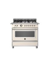 Bertazzoni Heritage 90cm Range Cooker Single Oven Dual Fuel Ivory HER96L1EAVT