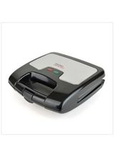 KitchenPerfected E2615BK 2 Slice Sandwich Toaster Black &amp; Steel