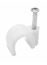 STATUS 7.0mm Round Cable Clips White 50 Pack