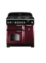 RANGEMASTER 116740 Classic 90cm Natural Gas Cranberry with Chrome Trim