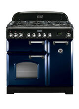 RANGEMASTER CDL90DFFRB/C Classic Deluxe 90 Dual Fuel Regal Blue with Chrome Trim