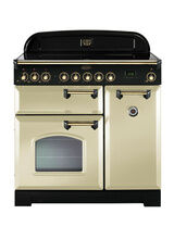 RANGEMASTER CDL90EICR/B Classic 90 Deluxe Induction Cream with Brass Trim