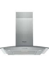 HOTPOINT PHGC64FLMX 60cm Curved Chimney Hood Stainless Steel