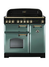 RANGEMASTER CDL90EIMG/B Classic 90 Deluxe Induction Mineral Green with Brass Trim