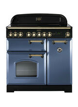 RANGEMASTER CDL90EISB/B Classic 90 Deluxe Induction Stone Blue with Brass Trim