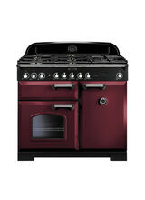 RANGEMASTER CDL100DFFCY/C Classic Deluxe 100cm Dual Fuel Cranberry with Chrome