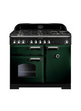 Rangemaster CDL100DFFRG/C Classic Deluxe 100cm Dual Fuel Range Racing Green with Chrome