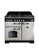Rangemaster CDL100DFFRP/C Classic Deluxe 100cm Dual Fuel Range Royal Pearl with Chrome