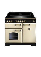 RANGEMASTER CDL100EICR/B Classic Deluxe 100cm Induction Cream with Brass