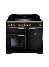 RANGEMASTER CDL100EIBL/B Classic Deluxe 100cm Induction Black with Brass