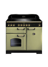 RANGEMASTER CDL100EIOG/B Classic Deluxe 100cm Induction Olive Green with Brass