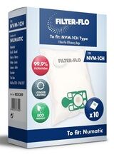 Numatic NVM-1CH Filter Flo Synthetic Dust Bags Box 10 BOX309