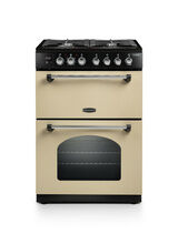 RANGEMASTER CLA60DFFCR/C Classic 60cm Dual Fuel Cream with Chrome trim