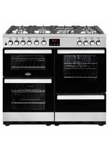 BELLING 444444082 Cookcentre 100cm Dual Fuel Range Cooker Stainless Steel