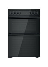 INDESIT ID67V9KMB/UK Electric Freestanding Double Cooker: 60cm
