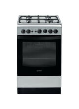 INDESIT IS5G1PMSS SILVER 50cm Dual Gas Single Cooker with Gas Hob