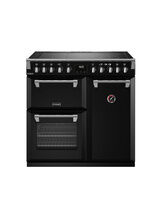 STOVES 444411436 Richmond Deluxe 90cm Rotary EIectric Induction Range Cooker Black NEW FOR 2023