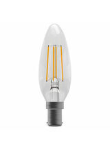 BELL 4W Dimmable SBC LED Filament Clear Candle - 2700K