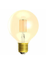 BELL 4W ES E27 LED Filament Bulb Vintage Globe Amber Glass 2000K (40w Equiv)