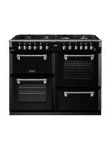 STOVES 444411449 Richmond Deluxe 110cm Dual Fuel Range Cooker Black NEW FOR 2023