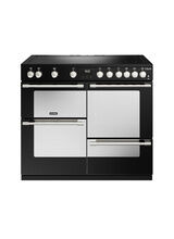 STOVES 444411470 Sterling Deluxe D1000 Electric Induction 100cm Range Cooker Rotary Controls Black NEW FOR 2023