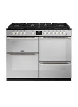STOVES 444411478 Sterling Deluxe D1100DF Gas Through Glass Dual Fuel Range Cooker Stainless Steel NEW FOR 2023