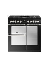STOVES 444411458 Sterling Deluxe S900DF 90cm Dual Fuel Range Cooker Black NEW FOR 2023