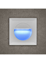 BELL 10400 Luna 1.2W IP54 LED Square Guide Light -Blue With White Trim