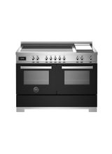 Bertazzoni Professional 120cm Range Cooker Twin Induction Black PRO125I2ENET2