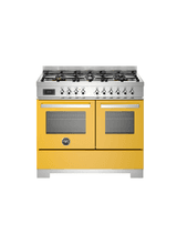 Bertazzoni PRO106L2EGIT2 Professional 100cm Range Cooker Twin Oven Dual Fuel Yellow