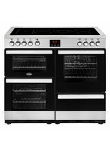 BELLING 444444085 CookCentre 100cm Electric Range Cooker With Ceramic Hob Stainless Steel