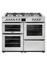 BELLING 444444093 Cookcentre 110cm Dual Fuel Range Cooker Professional Stainless Steel