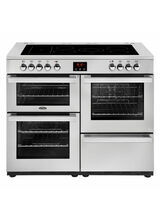 BELLING 444444096 CookCentre 110cm Range Cooker Electric Ceramic Hob Professional Stainless Steel