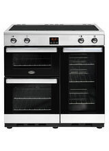 BELLING 444444079 CookCentre 90cm Range Cooker Induction Hob Stainless Steel