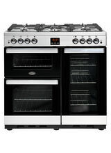 BELLING 444444076 Cookcentre 90cm Natural Gas Range Cooker Stainless Steel