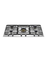 BERTAZZONI PM36500X Segmented 90cm Gas Hob 5 Burners Central Wok