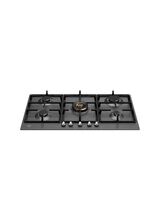 BERTAZZONI P905CHERNE Heritage Series 90cm Gas hob with Central Wok Burner Matt Black