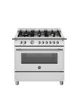 Bertazzoni Heritage 90cm Range Cooker Single Oven Dual Fuel Stainless Steel HER96L1EXT