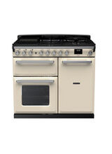 RANGEMASTER ESDL100DFPPCR/CM1 Estel Deluxe 100cm Dual Fuel Range Cooker- Pale Cream/Chrome