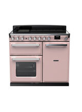 RANGEMASTER ESDL100EIPPPK/CM1 Estel Deluxe 100cm Induction Range Cooker - Pale Pink/Chrome
